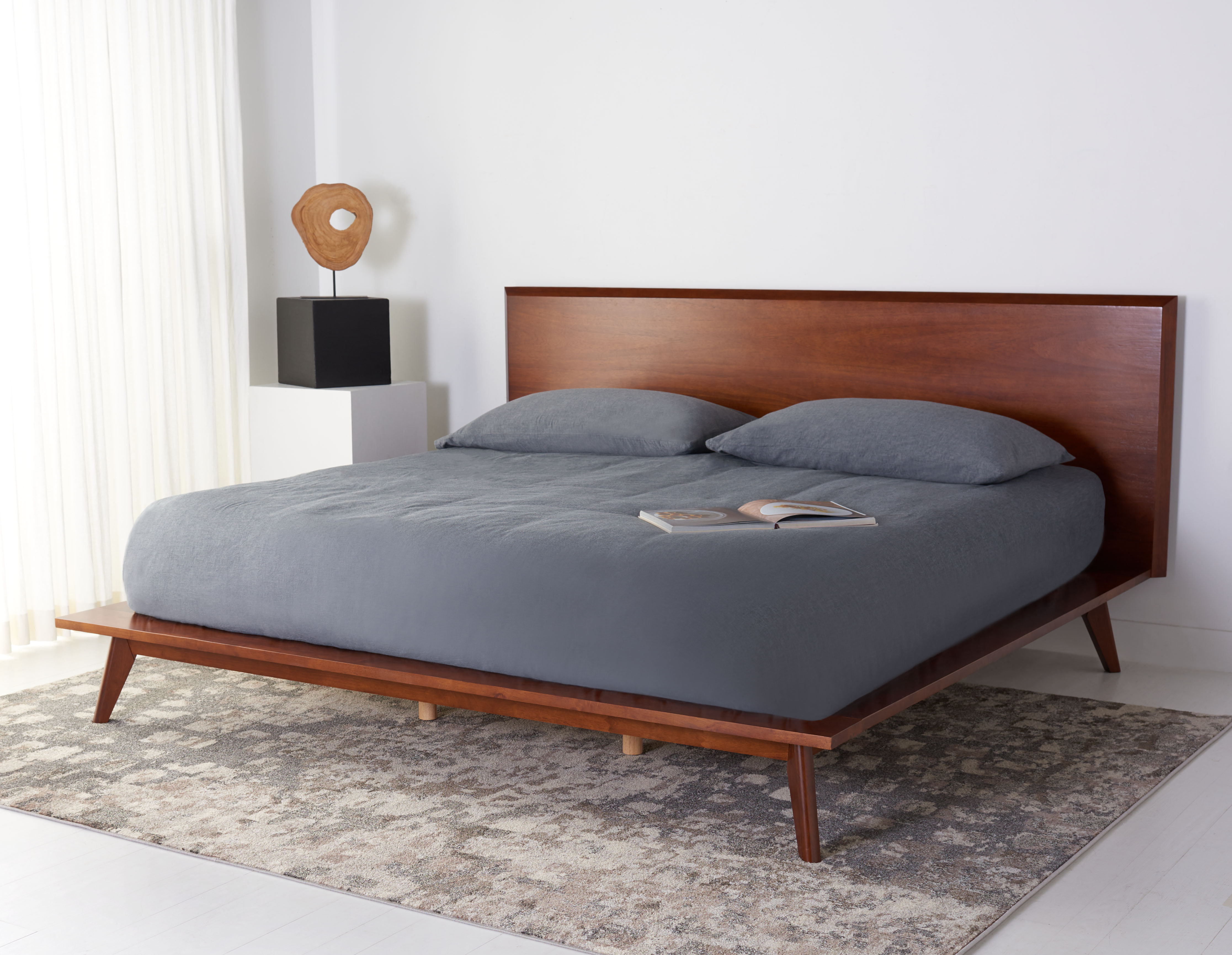 Mid century modern bed wayfair discount